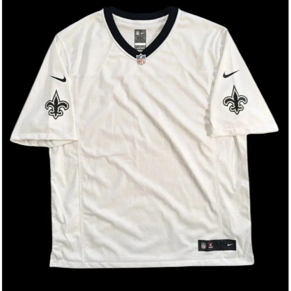 New Orleans Saints Mens Medium Football Jersey Blank White NFL Nike On Field